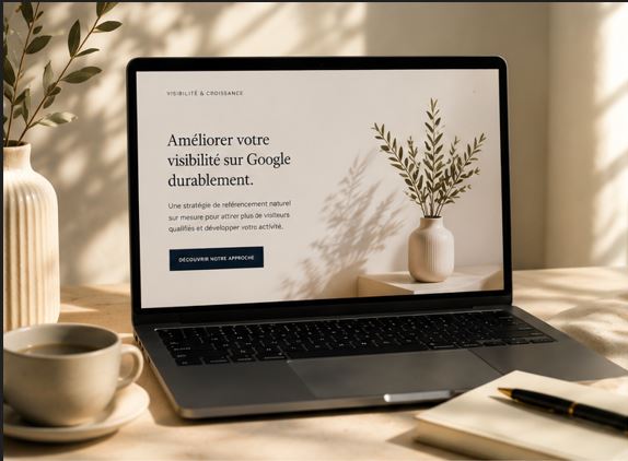 &Eacute;cran Google Analytics sur laptop, bureau premium